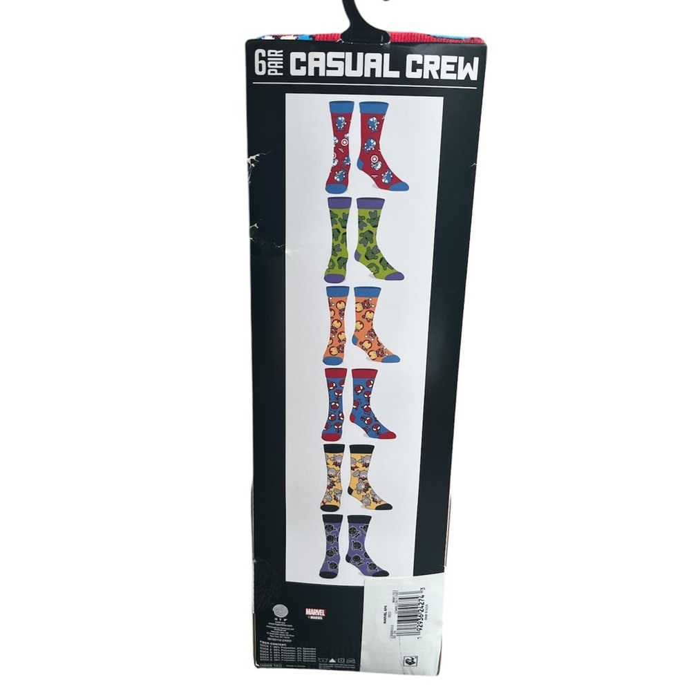 Marvel Heroic Crew Socks Collection - Red, Green, Yellow, Blue - Picture 5 of 6